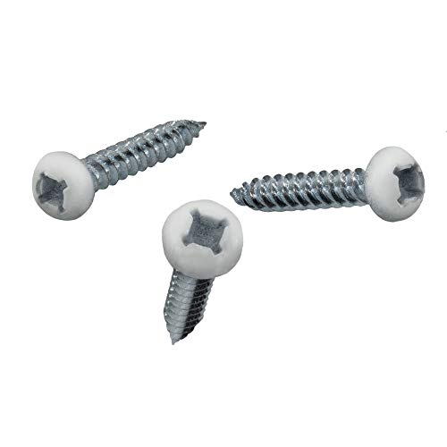 RecPro 8x1 Pan Head Metal RV Screws | Polar White | Multi-Pack | RV Interior Screws | Factory Finished Looked | (100) - Image 1