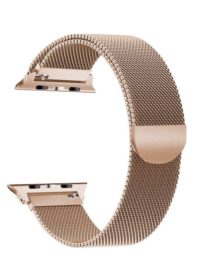 Generic - Milanese Loop Bracelet Stainless Steel Band Compatible with Apple watch 41mm 40mm 38mm Rose Gold - Image 1
