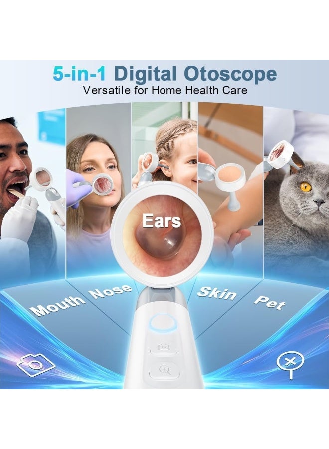 L LULONG 1080P HD Ear Endoscope with Screen – LED Ear Camera Cleaner Visual Ear Scope with Display Recording Otoscope for Adults Kids Portable - Image 3