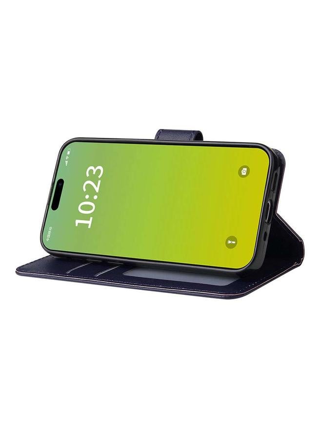 اس-توب جراب هاتف iPhone 15 Plus متعدد الوظائف من الجلد مع ثلاث فتحات للبطاقات - Image 5