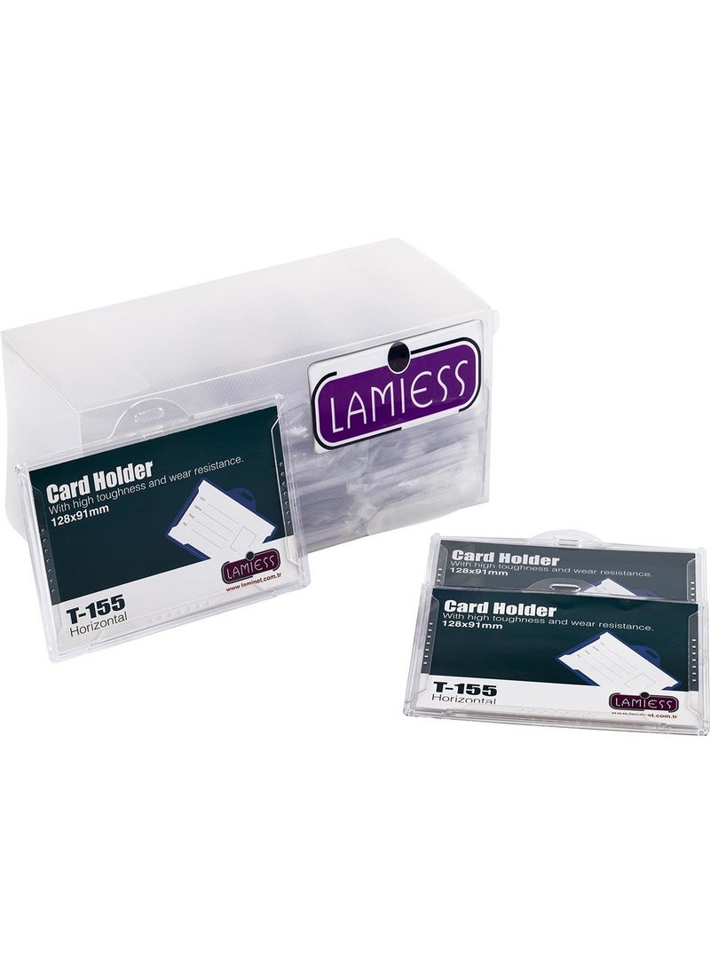 Lamiess T-156 H Horizontal Card Holder 50 Pieces 