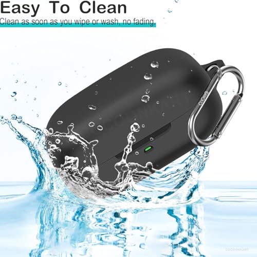 Cocoonkart Soft Silicone Case Cover for Moto Buds | Buds+ Plus with Cleaner Kit, Lanyard & 4 Pcs Cable Protectors (Black) - Image 5