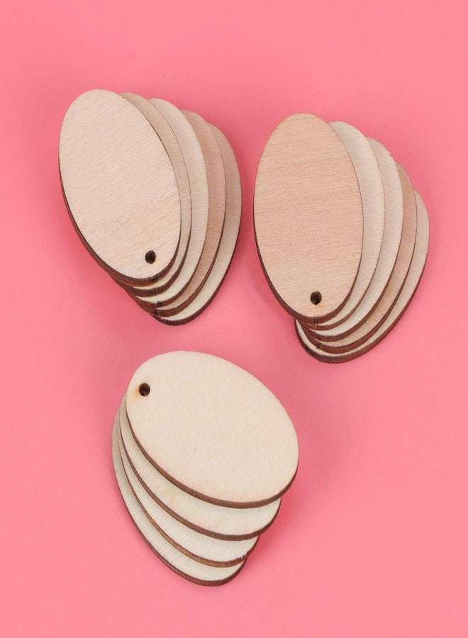 ROOT KRAFT MDF Cutouts | Wooden Cutout For Craft | Pine Wood | Unfinished Tags for Key Chain, Slices Crafts, Xmas, Decorations, Painting | Resin Art Work | MDF Board Cutouts, Oval- [50pcs]-[4.5cmx5cm] - Image 5