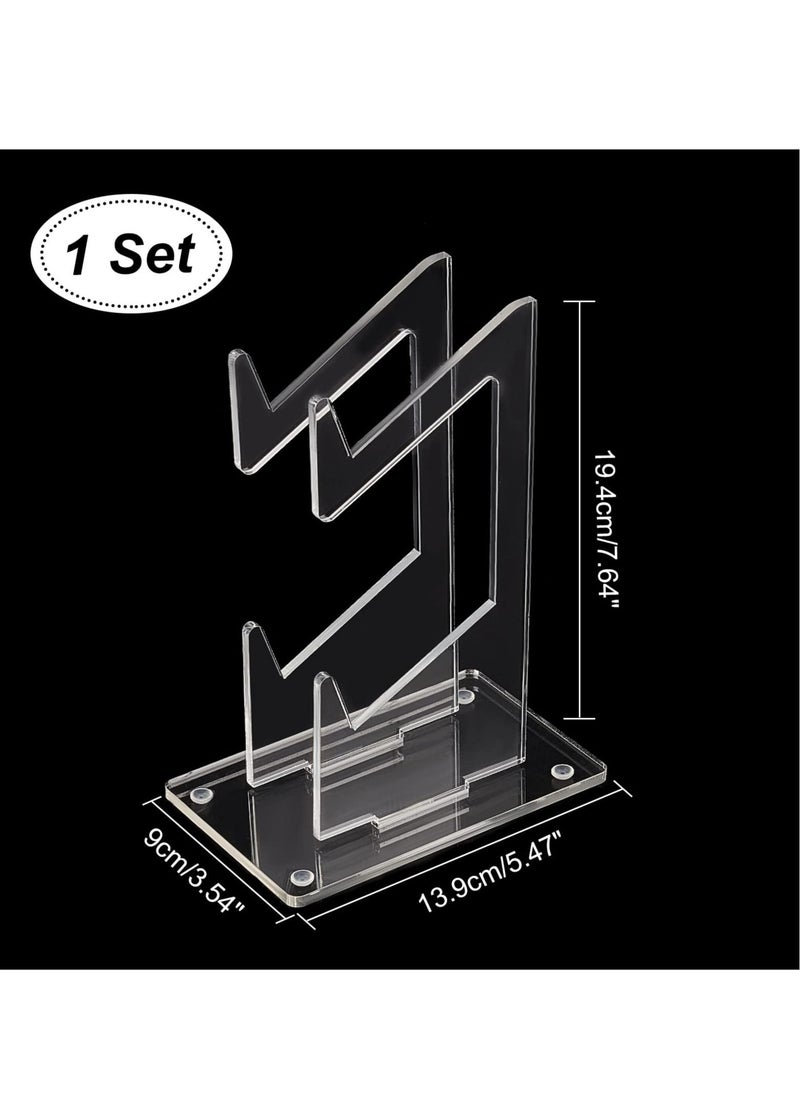 Double-Layered Transparent Acrylic Universal Controller Stand, Detachable Gamepad Dual Controller Holder, Perfect Display and Organization