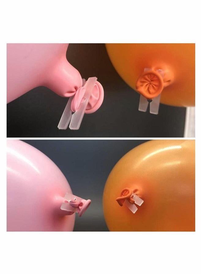 Loquat 200 Pieces Balloon Clips Clear Plastic H Shape Tie Easy Sealing Balloons for Wedding Party Birthday Decoration - Image 4