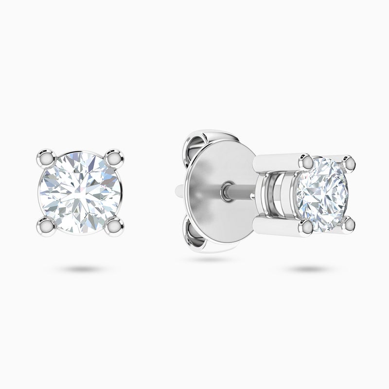 Miss L' by L'azurde Circle Diamonds Stud Earrings in 18K Gold - Image 1