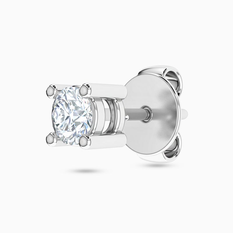 Miss L' by L'azurde Circle Diamonds Stud Earrings in 18K Gold - Image 4