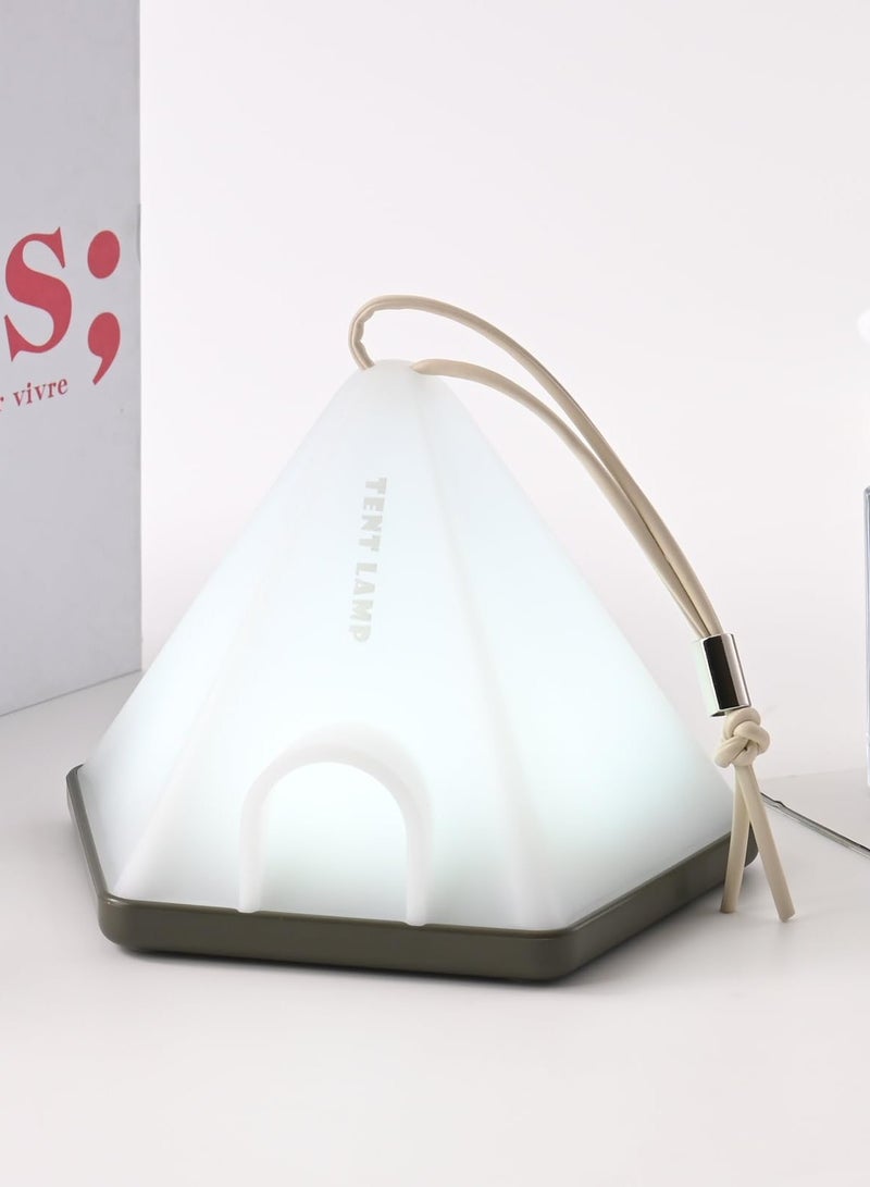 KASTWAVE Portable Tent Night Light,Bedroom Creative Night Lights, Wild Camping Premium Ambient Lights, USB Rechargeable LED Desk Lamp with 6 Modes Adjustable, Bedroom Bedside Lamp with Timing Function - Green - Image 1