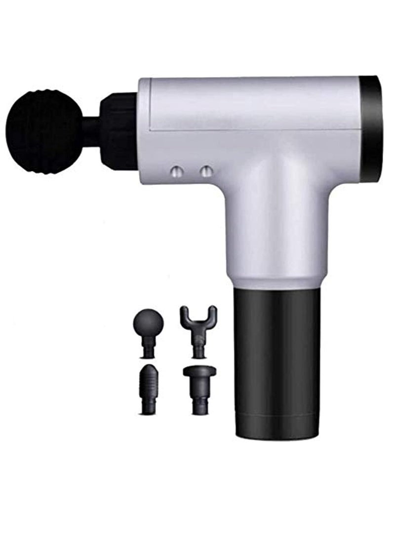 TIGER Muscle Massager Fascial Gun KH-320, Deep Tissue Percussion Massage Gun for Pain Relief & Recovery, Adjustable Speed Levels, Quiet Motor, Portable & Rechargeable, Ideal for Athletes & Fitness Enthusiasts – Grey - Image 1