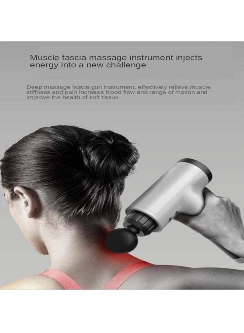 TIGER Muscle Massager Fascial Gun KH-320, Deep Tissue Percussion Massage Gun for Pain Relief & Recovery, Adjustable Speed Levels, Quiet Motor, Portable & Rechargeable, Ideal for Athletes & Fitness Enthusiasts – Grey - Image 4