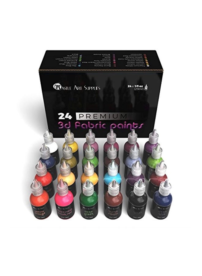 كاسل آرت سابلايز مجموعة ألوان فايبر ثلاثية الأبعاد من 24 قطعة - Image 3