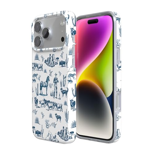 Casely iPhone 17 Pro Case | Wild West Adventure | Blue Desert | Compatible with MagSafe | Classic Ultra Slim Design - Image 2