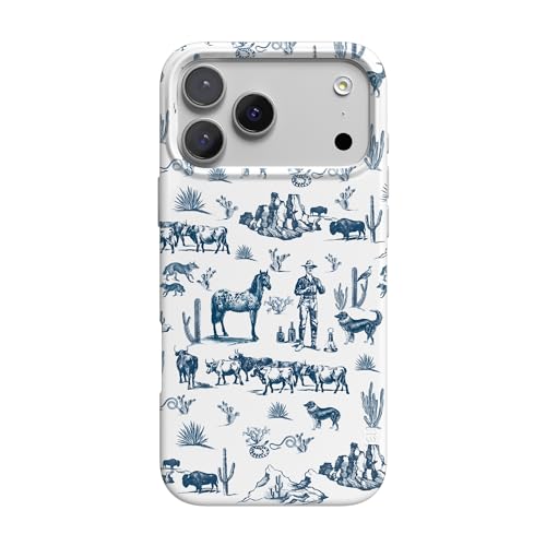 Casely iPhone 17 Pro Case | Wild West Adventure | Blue Desert | Compatible with MagSafe | Classic Ultra Slim Design - Image 1