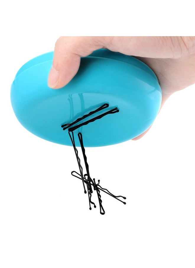 Waydress - 2 Pieces Magnetic Pin Holder Sewing Pincushion Round Paper Clip Holder Magnetic Cushion Sewing Pin Holder Push Pin Hairclip Storage Case Needle Cushion For Sewing Diy Project(Blue, Pink) - Image 1