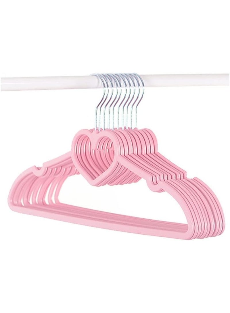 10 قطع شماعات ملابس قطيفة شكل قلب مرنة وقوية مقاومة للكسر وغير قابلة للانزلاق فاخرة لتعليق الملابس - Image 1