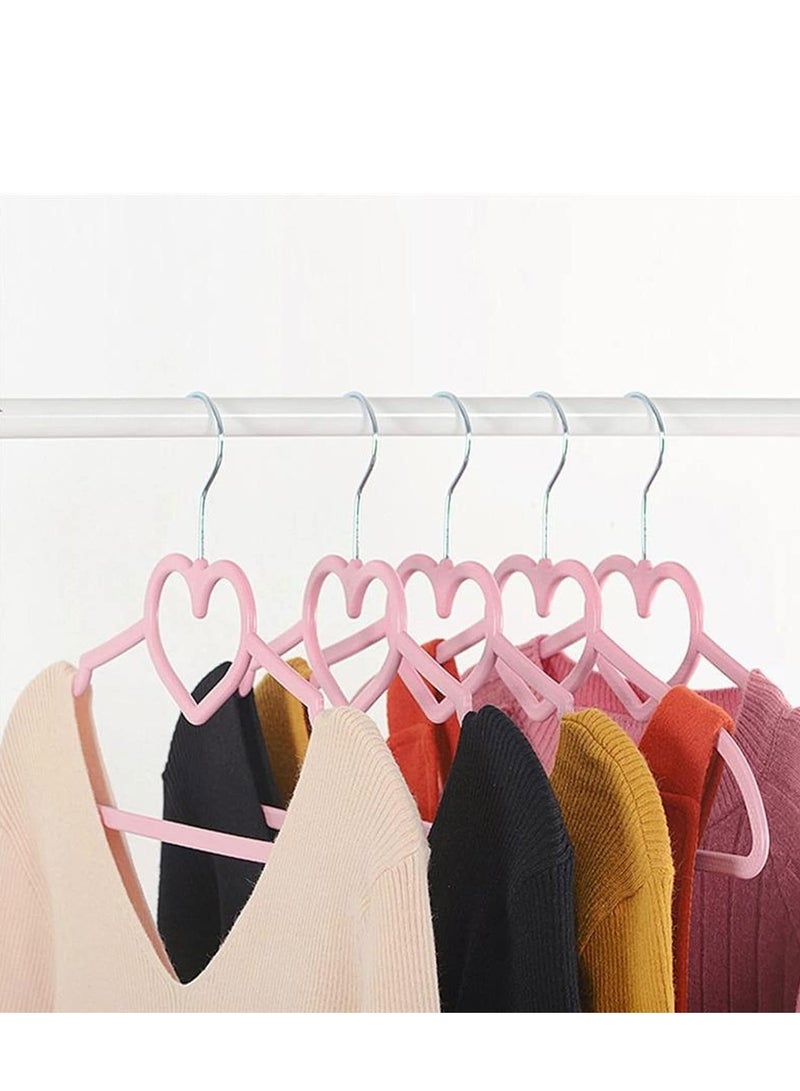10 قطع شماعات ملابس قطيفة شكل قلب مرنة وقوية مقاومة للكسر وغير قابلة للانزلاق فاخرة لتعليق الملابس - Image 5