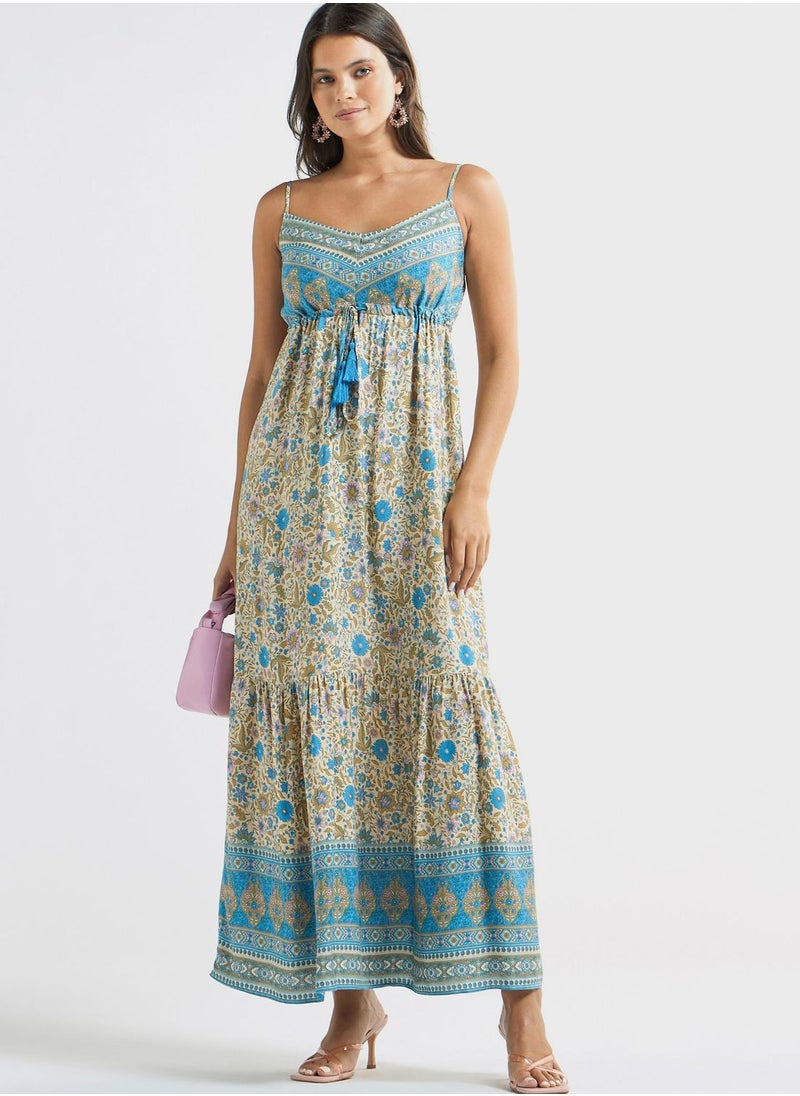FAV - Floral Print Sleeveless Tiered Dress - Image 1