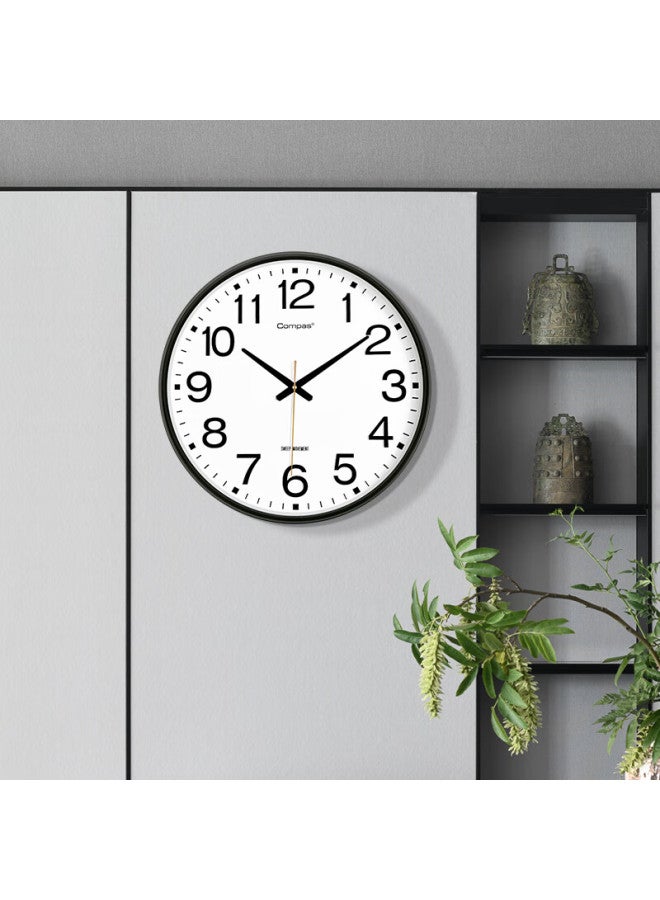 Compas Wall Clock Living Room Simple Quartz Clock Wall Hanging Living Room New Clock 3441a Black 46cm