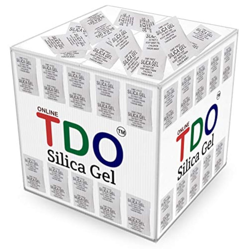 TDO Silica Gel Packets 250 pcs Each 1 Gram For Moisture absorbents Dehumidifier Silica Gel Bags for Moisture Room Cupboard Kitchen ShoeWardrobe CarCamera Lenses White