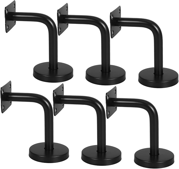 Modern Staircase Handrail Brackets 8X6CM Set Of 6 Banister Brackets For Stairway Railing - Image 1