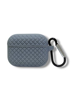 Generic AirPods Pro 2 Silicone Case with Stylish Ribbed Design - Grey  - Image 2