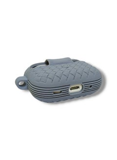 Generic AirPods Pro 2 Silicone Case with Stylish Ribbed Design - Grey  - Image 3