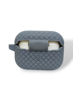 Generic AirPods Pro 2 Silicone Case with Stylish Ribbed Design - Grey  - Image 4