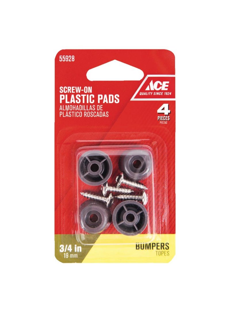 ACE Screw-on Plastic Pads Pack 1.90cm 4Pcs 