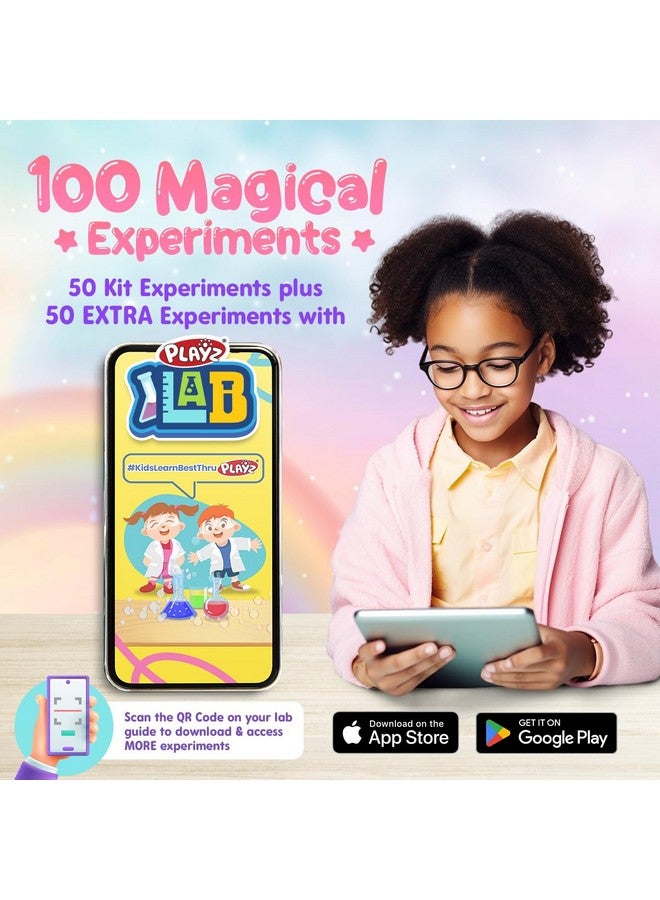 Playz Unicorn Slime & Crystals 100+ Science Experiments Kit Gift For Girls & Boys To Make Glow In The Dark Unicorn Poop, Snot, Fluffy Slime, Crystals, Putty, Arts & Crafts For Kids Age 8 12  - Image 2