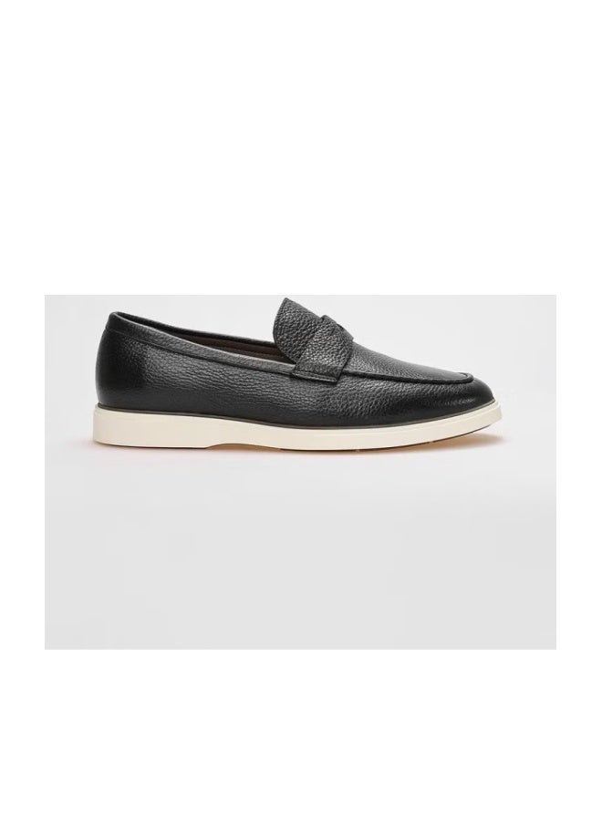Cabani Leather Black Men's Casual Shoes - Image 1