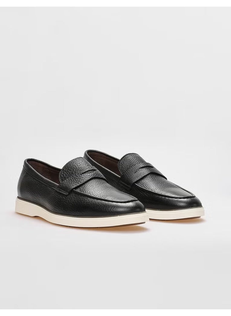 Cabani Leather Black Men's Casual Shoes - Image 2