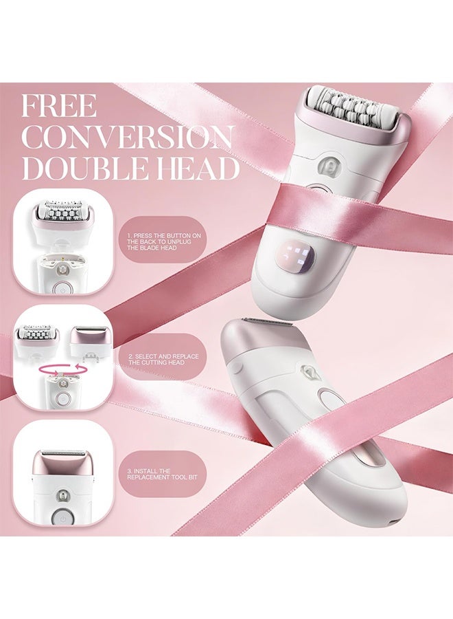 general 2 in 1 Women's Shaver - Electric Hair Removal Device with LED Display, IPX4 Waterproof, Fast Charging for Face/Legs/Arms - Image 2