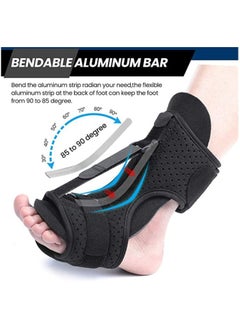 BBstore Night Splint Foot Drop Orthotic Brace With Adjustable Elastic  - Image 3