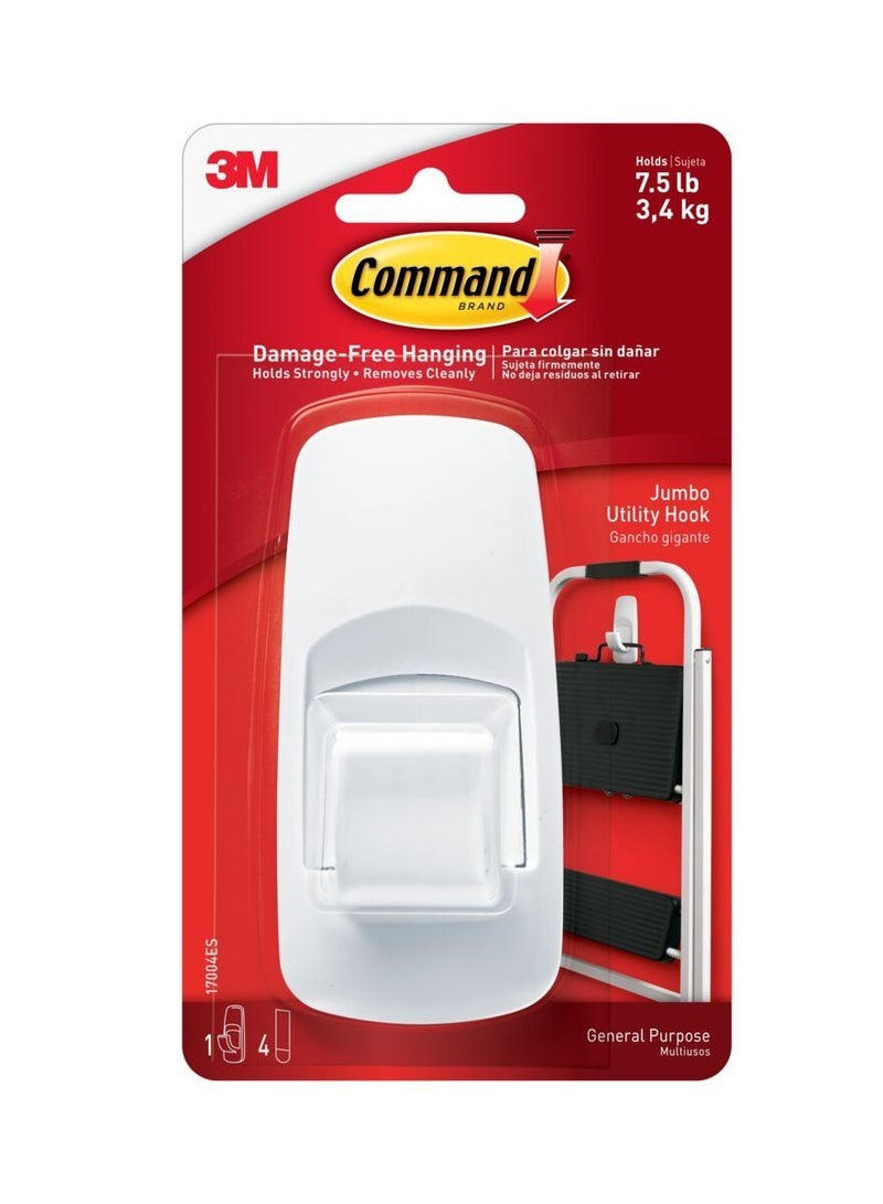 Command General Purpose Wire Hook White Jumbo - Image 1
