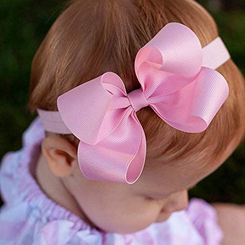 CÉLLOT Baby Girls Headbands Grosgrain Ribbon 4.5" Hair Bows Headband Big Bow Hair Bands for Toddler Pack of 30 - Image 5