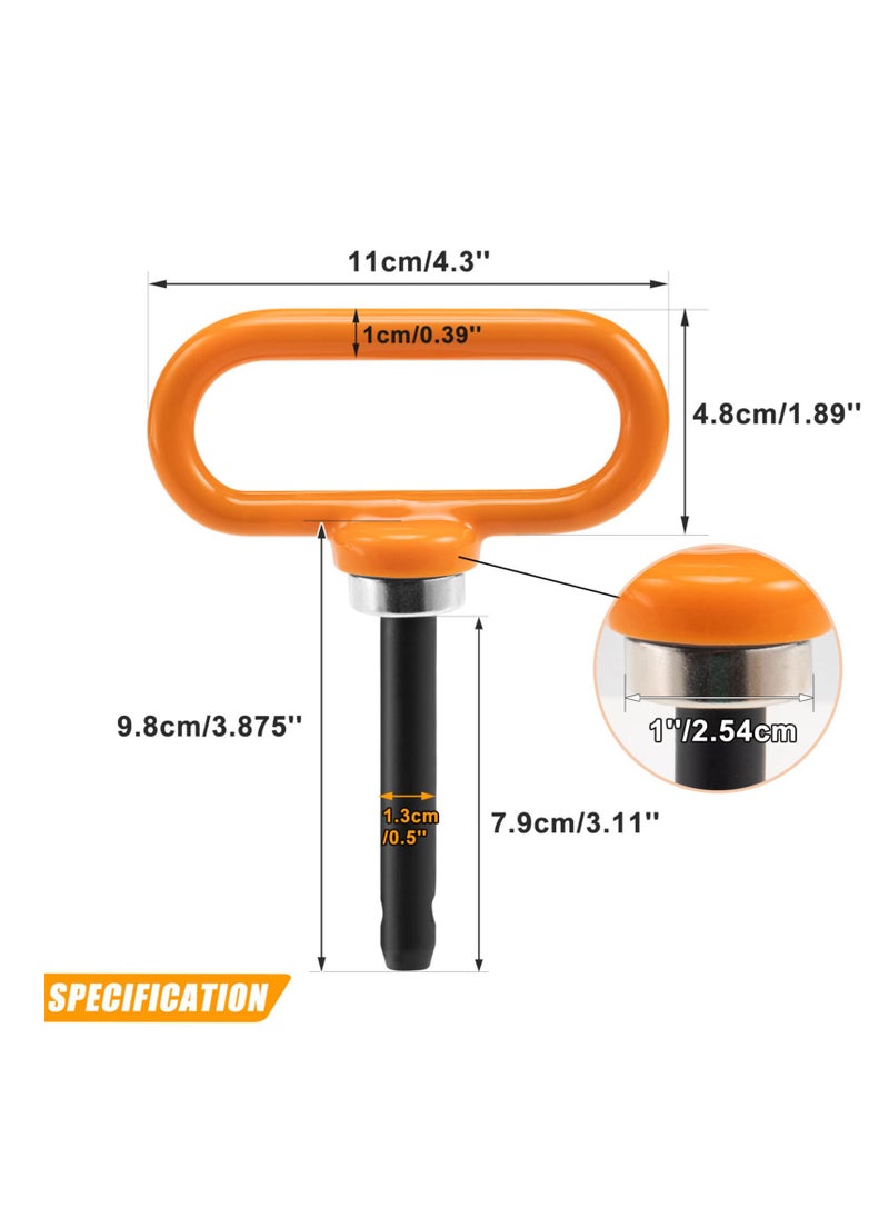 Excefore - Magnetic Hitch Pin, Lawn Mower Trailer Hitch Pins, 1/2" Trailer Gate Pin for Towing Tractor, for Simple One Handed Hook On & Off - Securely Hitch Lawn & Tow Behind Attachments - Image 1