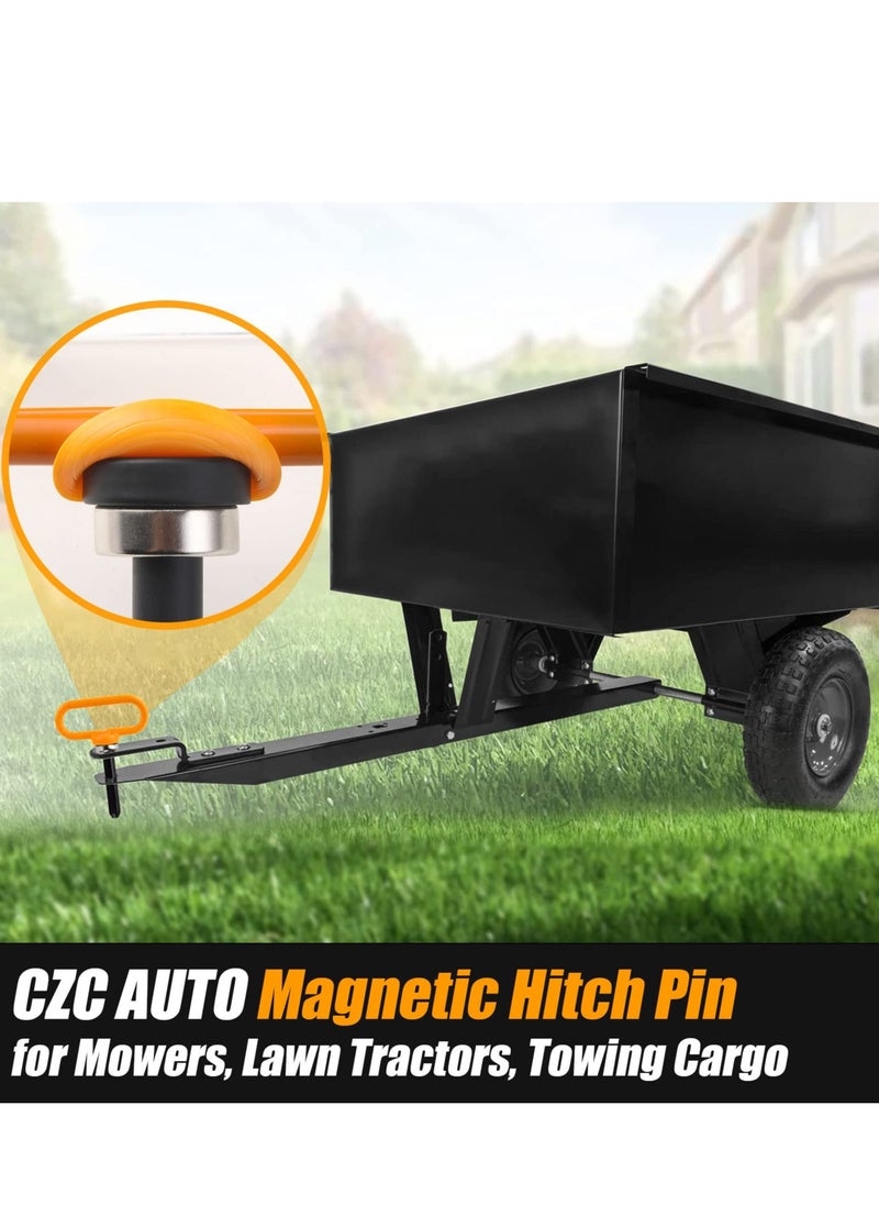 Excefore - Magnetic Hitch Pin, Lawn Mower Trailer Hitch Pins, 1/2" Trailer Gate Pin for Towing Tractor, for Simple One Handed Hook On & Off - Securely Hitch Lawn & Tow Behind Attachments - Image 1