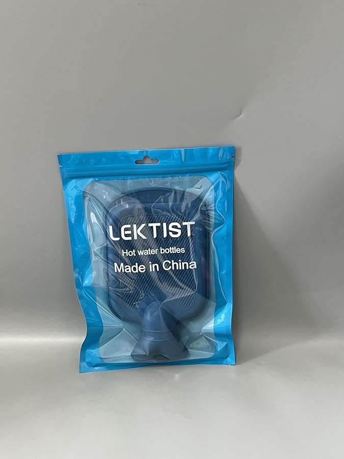 زجاجة ماء ساخن كبيرة من المطاط الطبيعي بسعة 2 لتر خالية من مادة BPA وحقيبة ماء ساخن متينة - Image 1