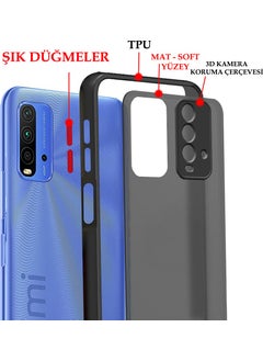 Dexmon Xiaomi Redmi 9t Case 3D Camera Protected Soft Matte Smoke Case  - Image 3