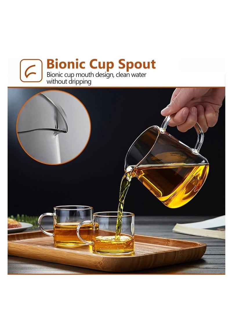 Glass Tea Dispenser, Heat Resistant Tea Fair Cup, Glass Teapot with Removable Stainless Steel Infuser, Borosilicate Glass Tea Pots for Blooming and Loose Leaf Tea Maker (550ml, C) - Image 5