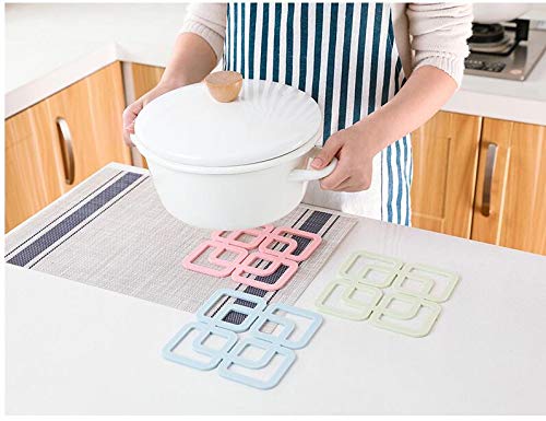 HARI - Silicone Trivet Mats and Hot Pads, (Set of 4) Heat Resistant, Non-Slip Pot Holders - Image 5