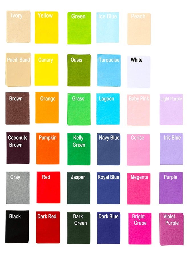 Exquiss 3400pcs Tissue Paper Squares 4 inch Bulk 34 Colors for Art Paper Craft Scrunch Art Kids Craft DIY Craft Tracing Scrapbooking Embellishments Rainbow School Supplies (4 x 4 inch) - Image 1