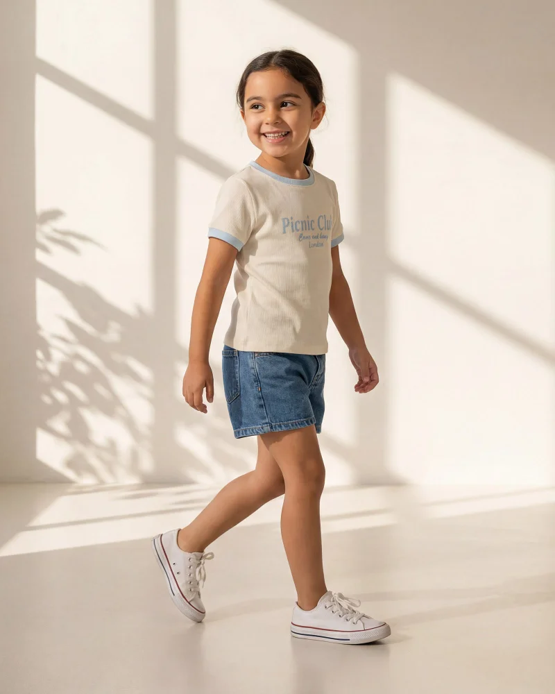 Redtag Girls White Printed T-Shirt