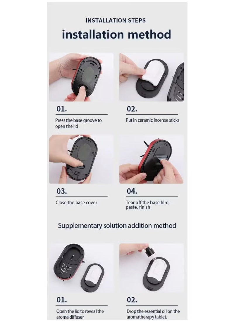 JAJEEK Car Air Freshener Mini Helicopter Rotating Solar Airplane – Unique Solar-Powered Rotating Design, Freshens Your Car with Long-Lasting Scent – Stylish and Functional Car Accessory - Image 3