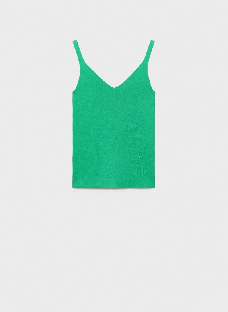 MANGO V-Neck Knitted Top  - Image 5