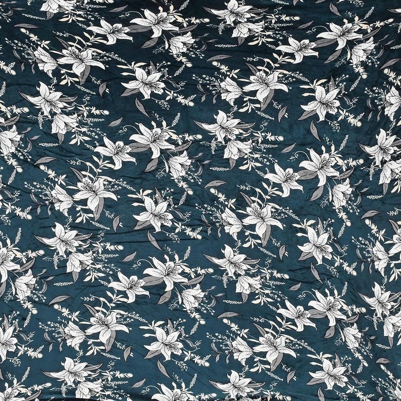 REALDREAM Real Dream Presents Luxurious Bedsheets for Winter Single Fitted FlannelWarm Single Bedsheet Fully Elasticized with 1 Pillow Cover 72 x 48 x 8 Inches FloralGreyish - Image 2