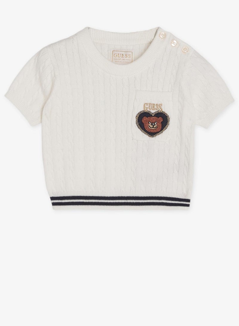 GUESS Infant Crew Neck Sweater And Skirt Set - Image 3