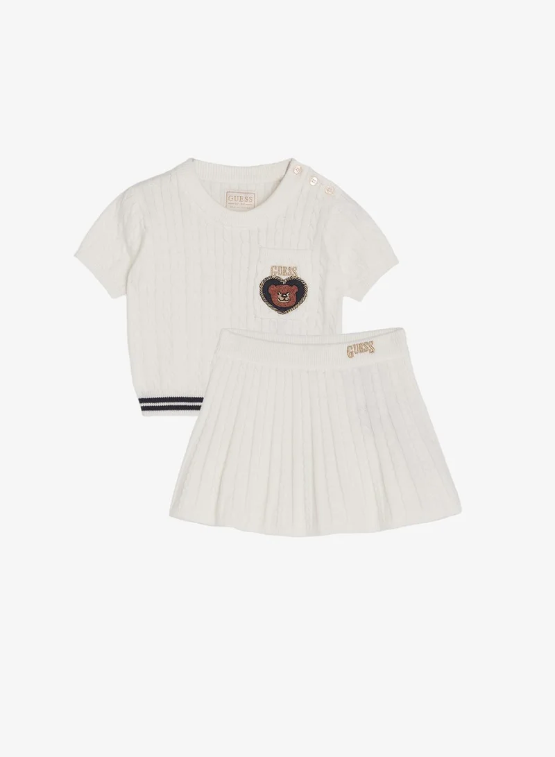GUESS Infant Crew Neck Sweater And Skirt Set