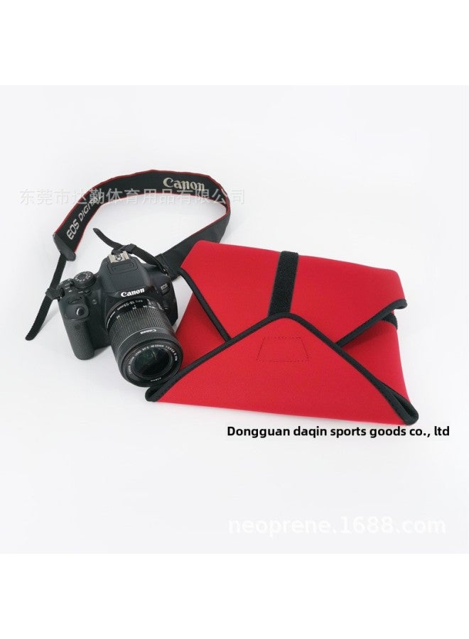 Diving Material SLR Camera Bag Folded Cloth Camera Storage Bag Photographic Equipment Protection Bag Camera Liner Bag-Color:Black-Dimensions:S 40x40cm  - Image 4