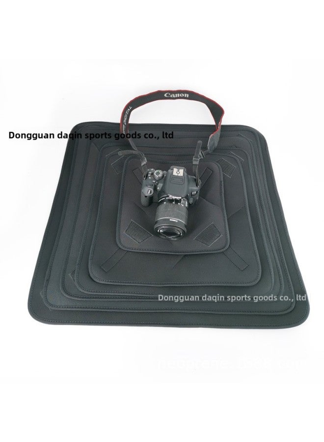 Diving Material SLR Camera Bag Folded Cloth Camera Storage Bag Photographic Equipment Protection Bag Camera Liner Bag-Color:Black-Dimensions:S 40x40cm  - Image 2